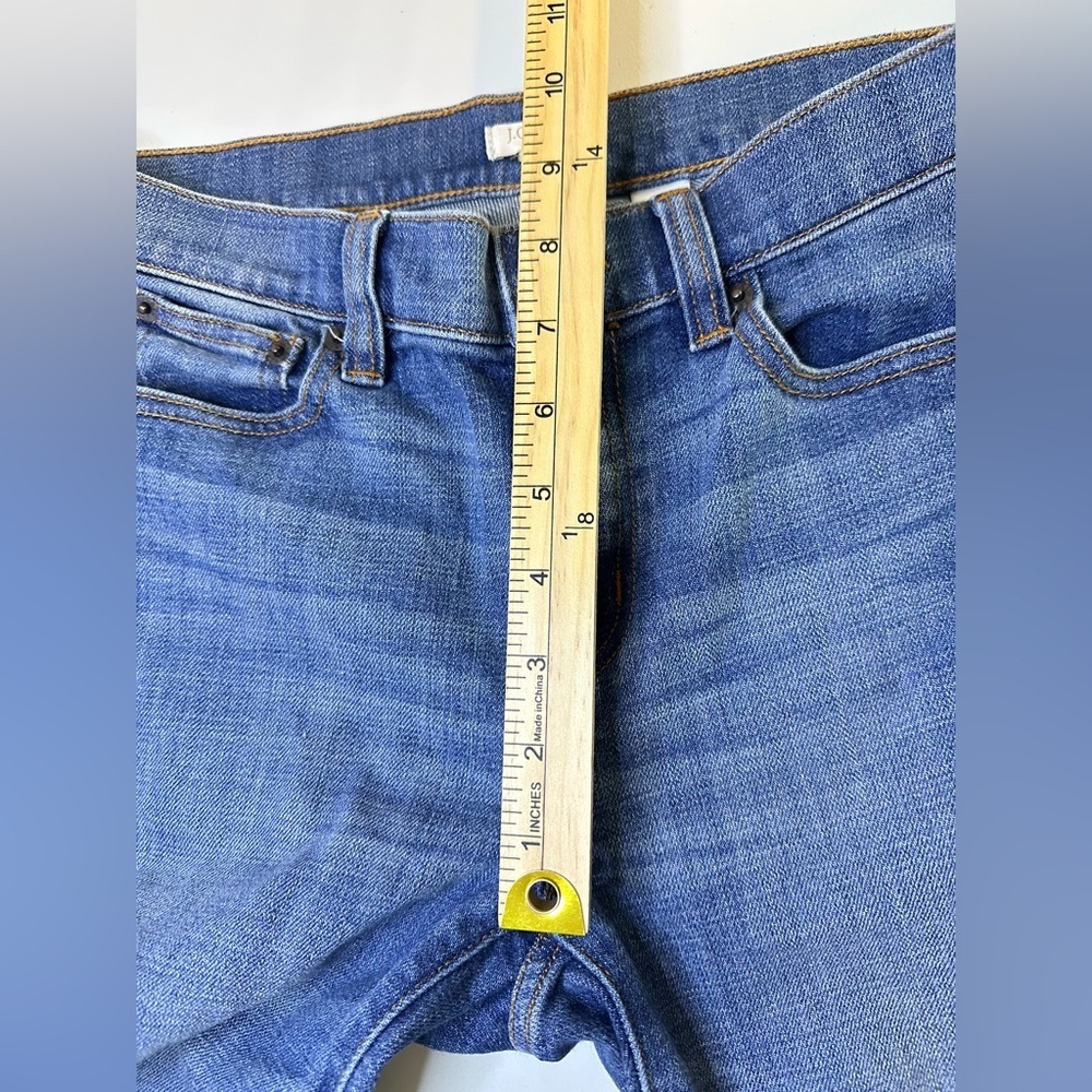 J Crew Size 28 Women's Skinny Stretch Mid Rise Denim Blue Jeans Style 02643 - Picture 10 of 11